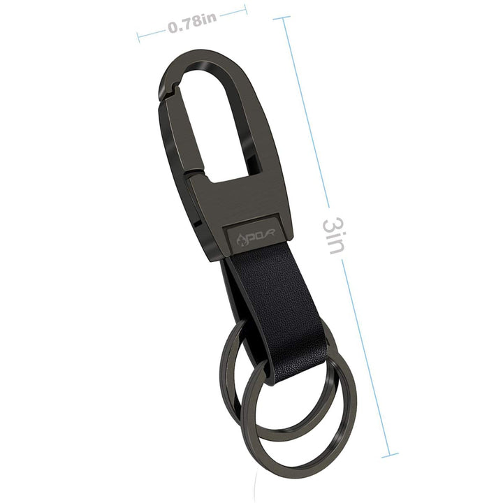 Key Chain with 2 Key Rings Leather Car Keychain for Men and Women