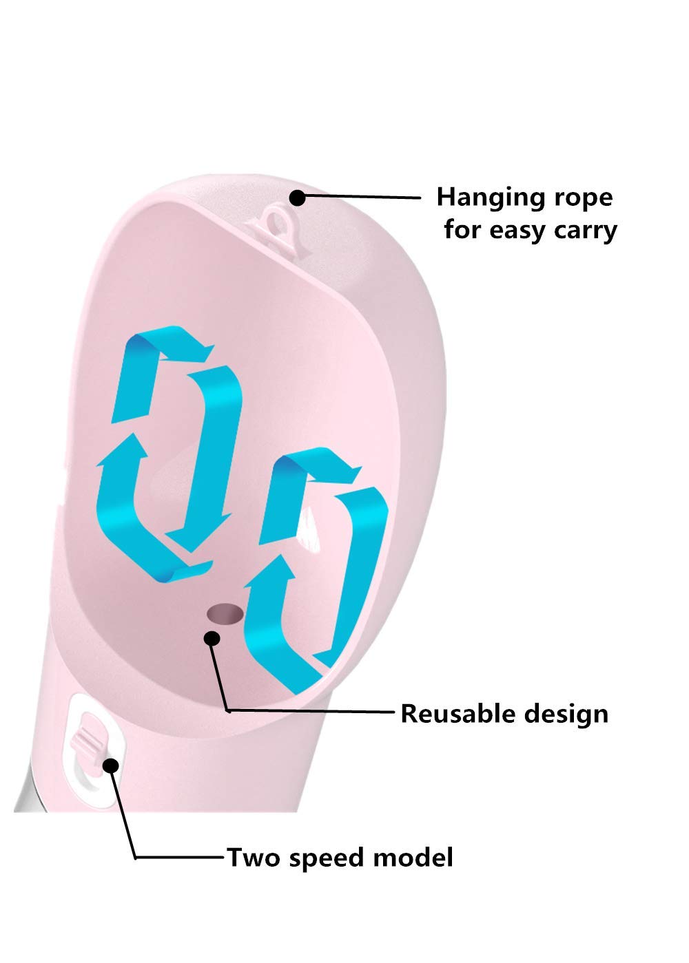 Outdoor Dog Water Bottle Dispenser - Leak Proof for Pets On The Go with Food Container Multifunctional Travel Dog Water Bottle (Pink)