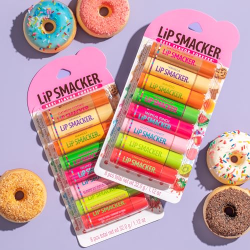 Original &amp; Best Holiday Flavored Lip Balm Party Pack, Oatmeal Cookie, Vanilla, Mango, Watermelon, Tropical Punch, Cotton Candy, Kiwi, Strawberry, Clear