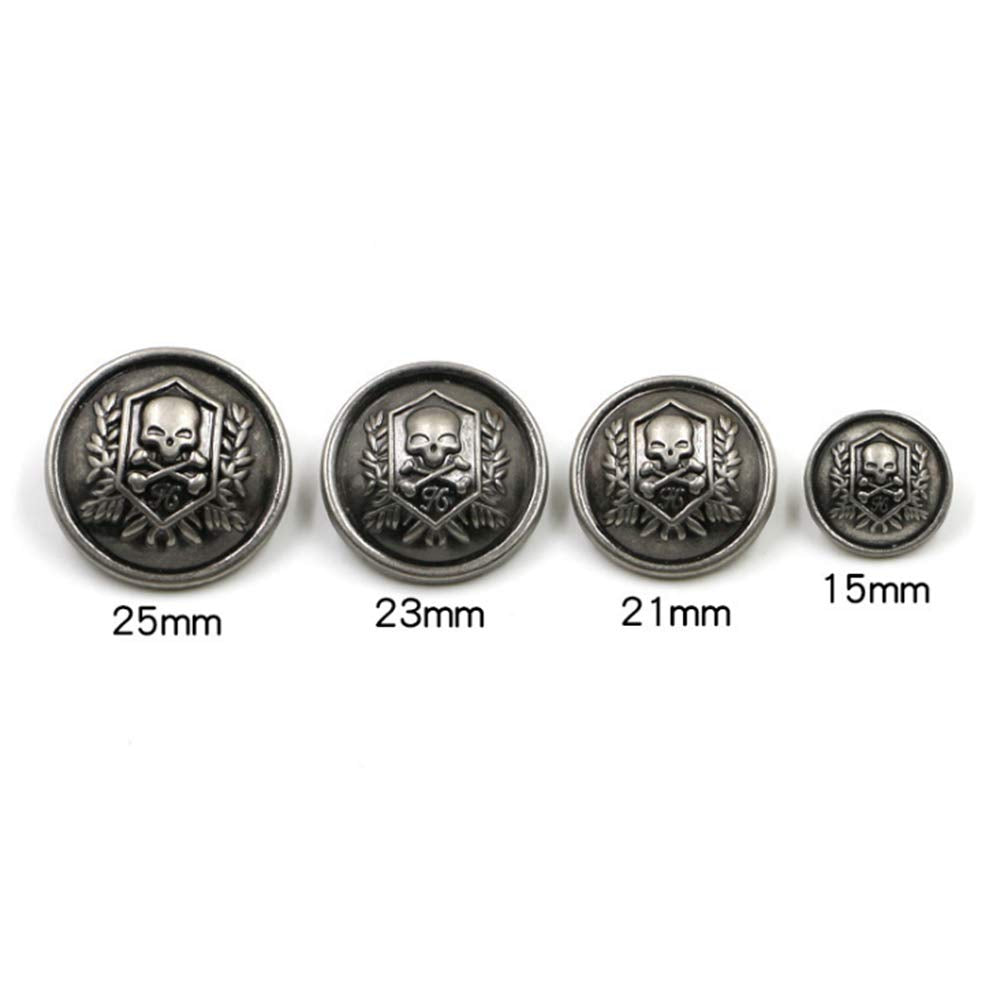 14 Piece Metal Blazer Button Set - for Blazer, Suits, Sport Coat, Uniform, Jacket (Gold)15mm 20mm