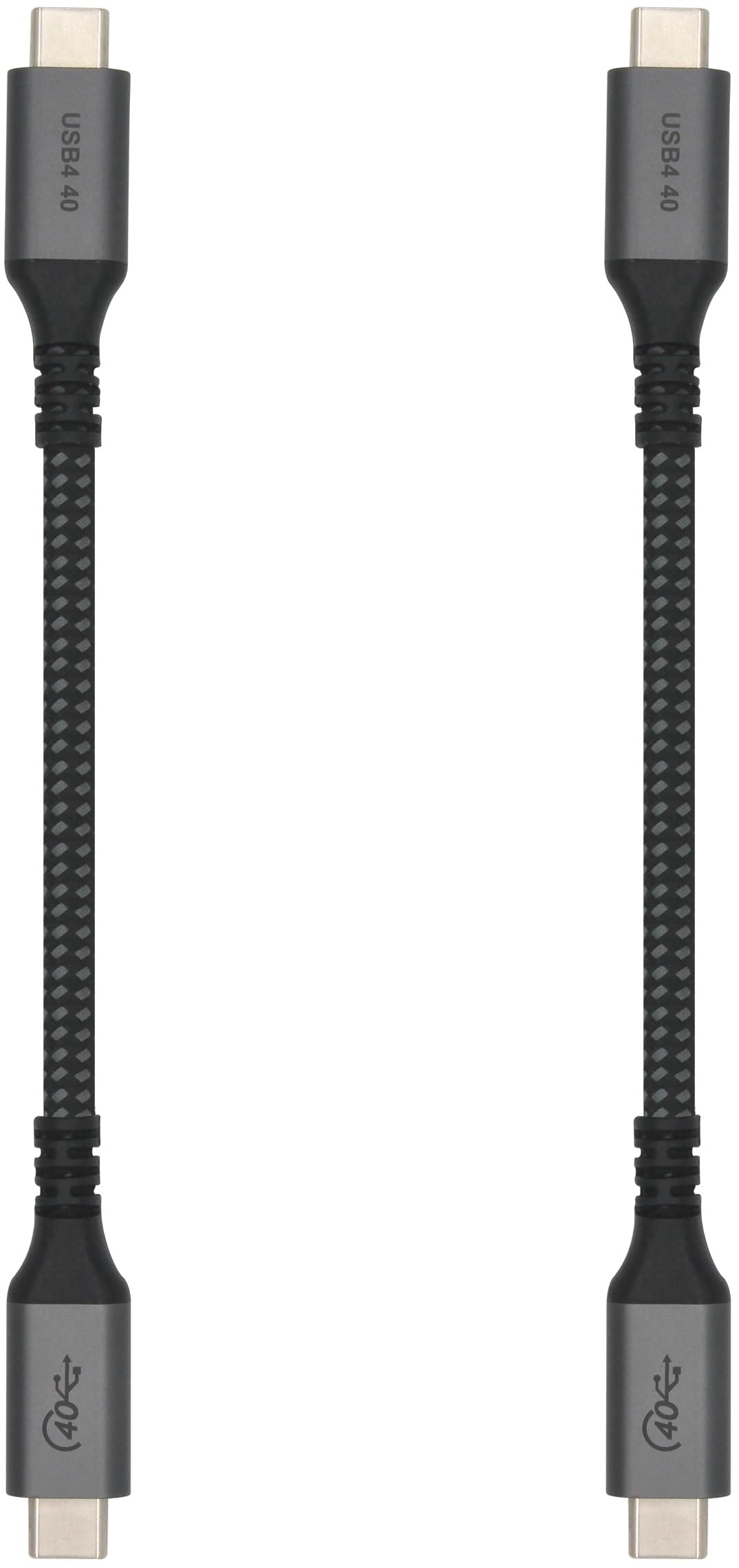 6-Inch Extra Short USB4 Cable - 40Gbps Supports 100W (20V, 5A) Charging - Compatible with Thunderbolt 3 and USB-C (2-Pack)