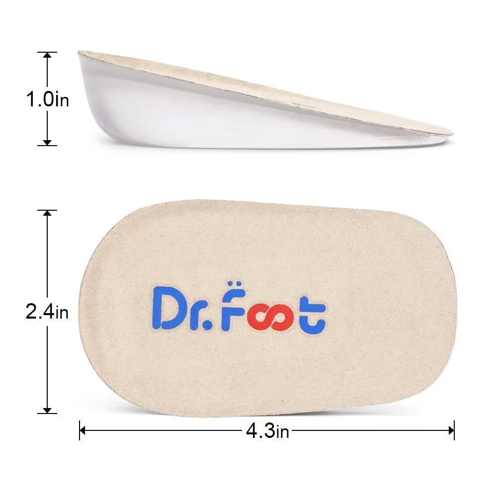 Dr.Foot Height Increase Insoles, Heel Cushion Inserts, 