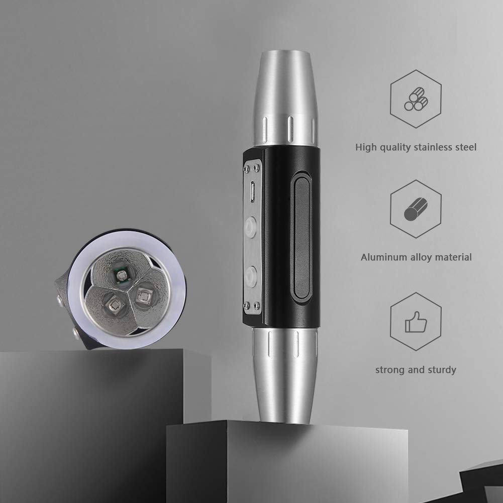 Jade Appraisal Light Detector Lamp, Super Bright DX6 USB Rechargeable Quad LEDs Expert Jade Appraisal Flashlight for Jewelry Appraisal Gemstones Diamond
