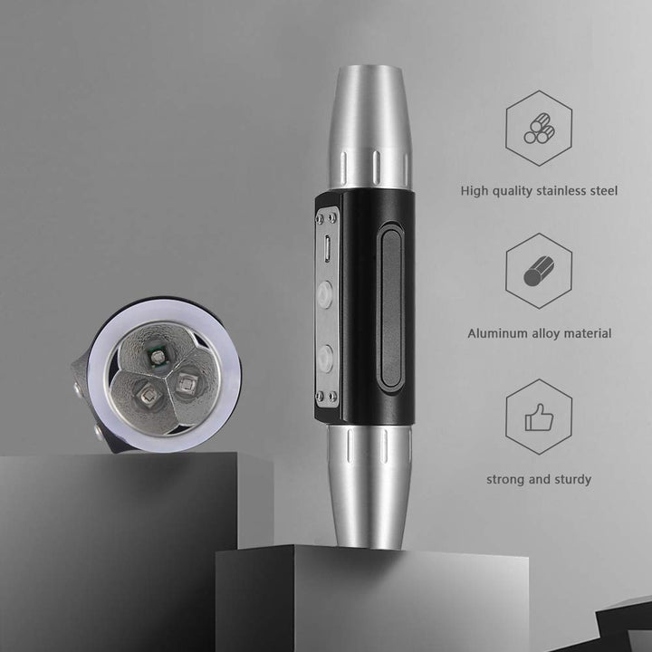 Jade Appraisal Light Detector Lamp, Super Bright DX6 USB Rechargeable Quad LEDs Expert Jade Appraisal Flashlight for Jewelry Appraisal Gemstones Diamond