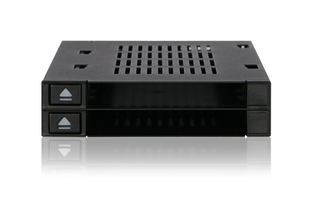 Dual 2 Bay 2.5” SSD &amp; HDD Dock Tool-Less Hot-Swap SATA / SAS Mobile Rack Enclosure for 3.5” Bay - flexiDOCK MB522SP-B