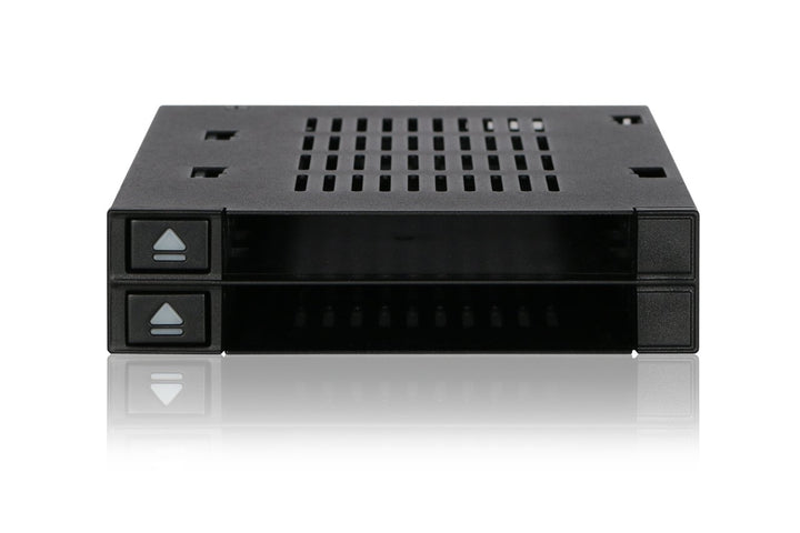 Dual 2 Bay 2.5” SSD &amp; HDD Dock Tool-Less Hot-Swap SATA / SAS Mobile Rack Enclosure for 3.5” Bay - flexiDOCK MB522SP-B