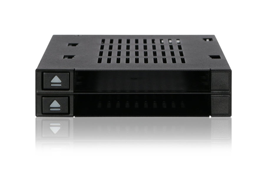 Dual 2 Bay 2.5” SSD & HDD Dock Tool-Less Hot-Swap SATA / SAS Mobile Rack Enclosure for 3.5” Bay - flexiDOCK MB522SP-B