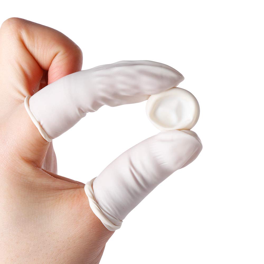 Lind Kitchen 150pcs Disposable Latex Finger Cots Protec