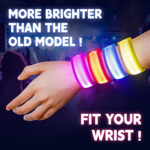 8 PCS LED Glow Bracelets, Thanksgiving Light Up Bracelets Set - Glow in The Dark Party Bracelets Favors Supplies for Christmas, Concerts, Festivals, Game Prizes, Sports, Rave Accessories.
