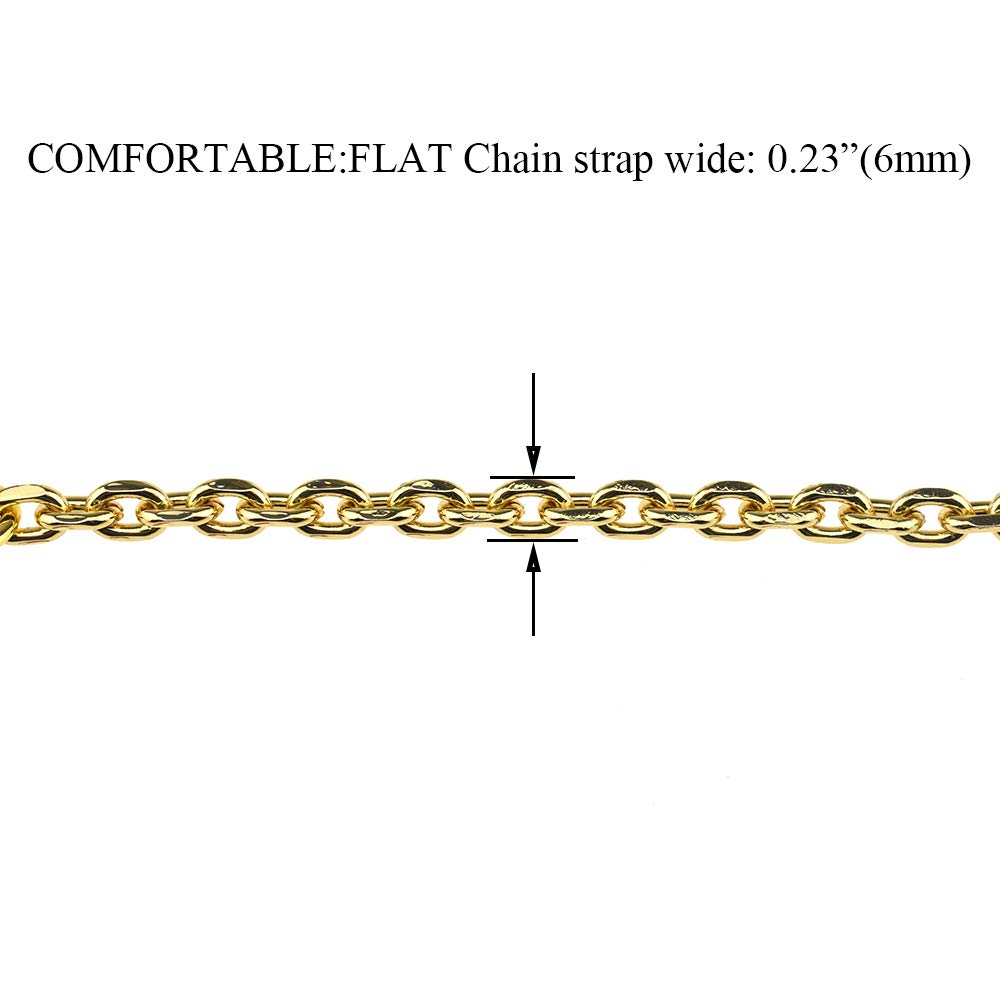 HAHIYO Mini Pochette Purse Chain Strap Thin Wide 6mm fo