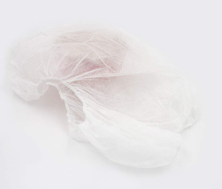 Disposable Bouffant Ninja Hoods Full Face Beard Hair Net Pack of 100 White