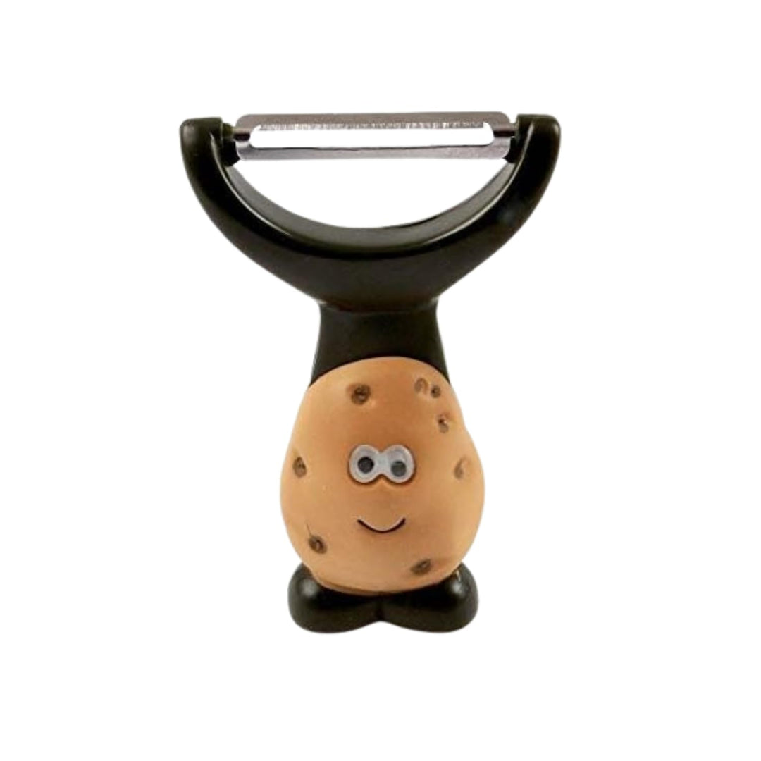 Mr Potato Y-Shaped Peeler, Cute Kitchen Gadget for Vegetables and Fruit, Create Long Wide Veggie Pasta Strands, Stainless Steel Blade