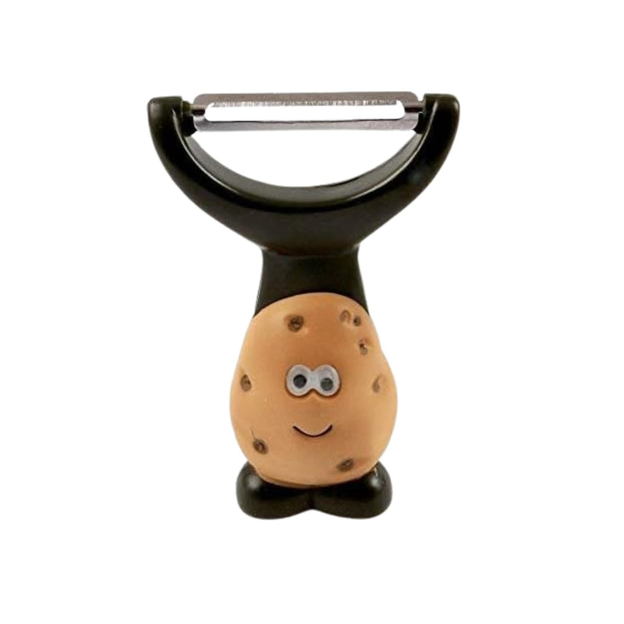 Mr Potato Y-Shaped Peeler, Cute Kitchen Gadget for Vegetables and Fruit, Create Long Wide Veggie Pasta Strands, Stainless Steel Blade