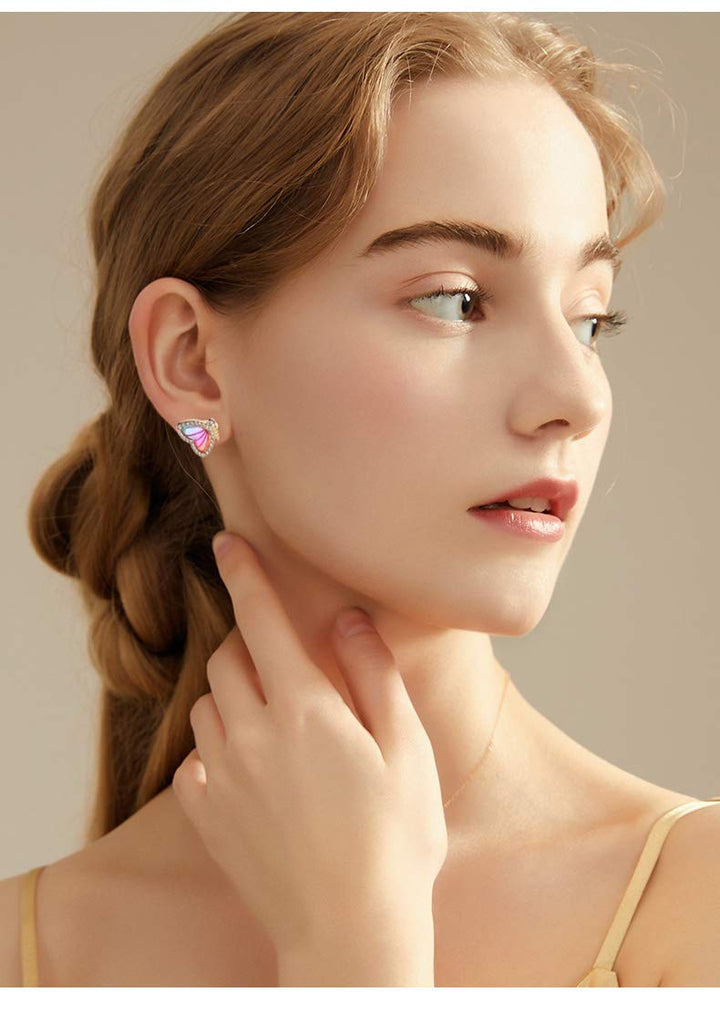 Butterfly Earrings Sweet Insect Fashion Jewelry For Girl Women Charms Gift (Color1)