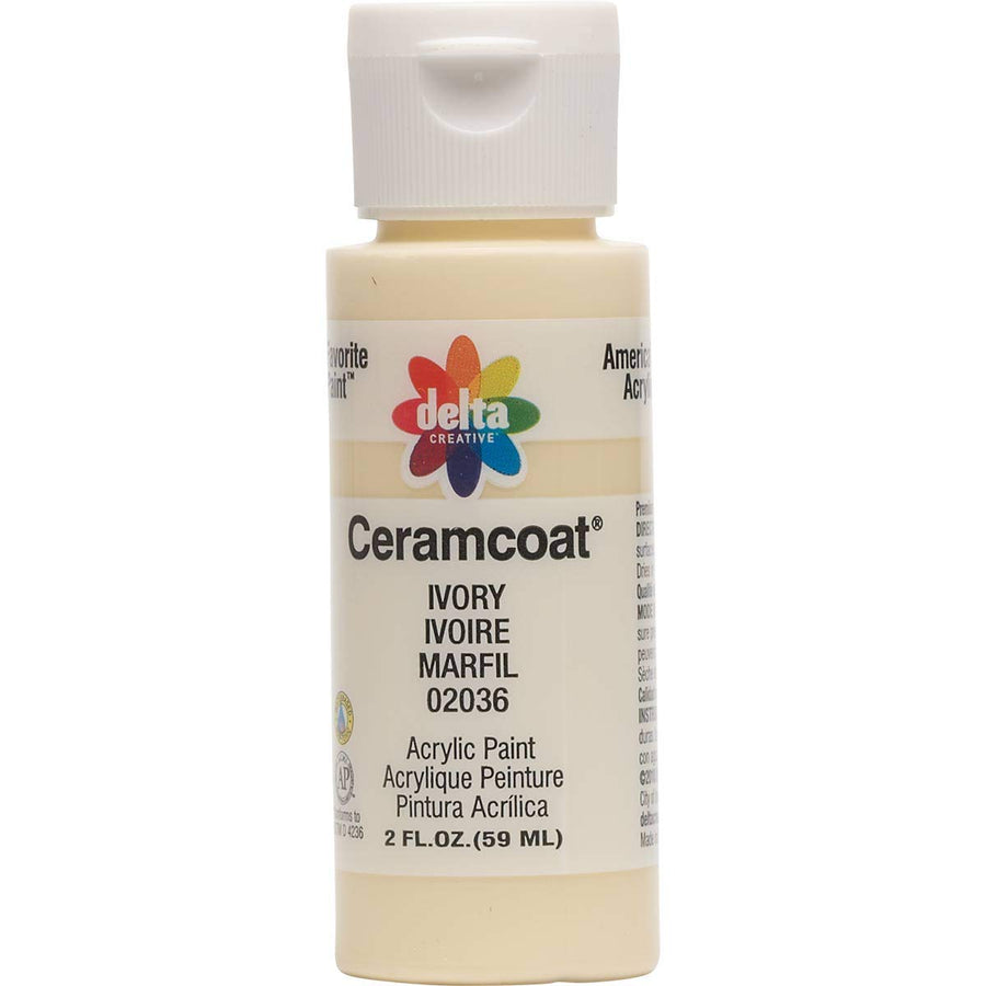Ceramcoat Acrylic Paint in Assorted Colors (2 oz), 2036, Ivory