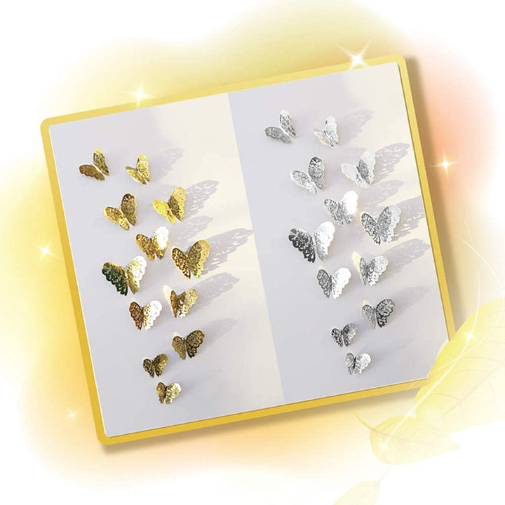pinkblume Rose Gold Butterfly Decorations Stickers 3D B