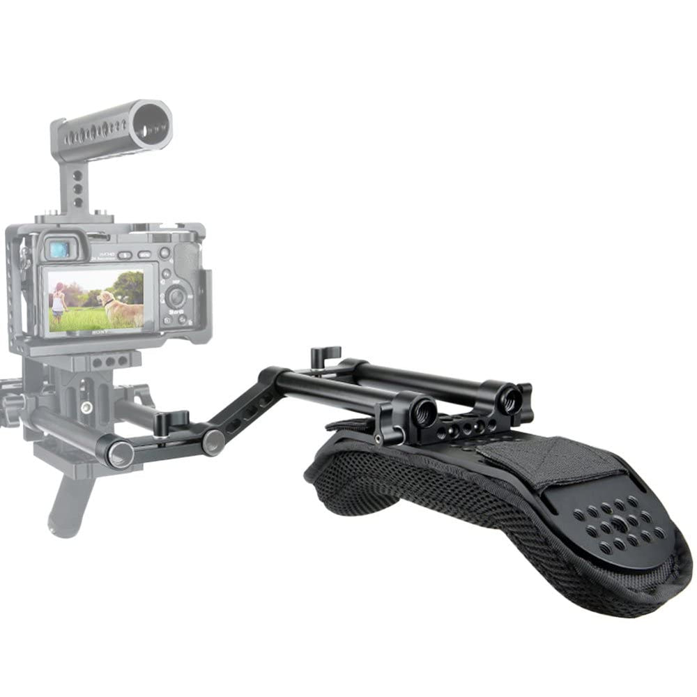 NICEYRIG Shoulder Pad with Rail Raiser /15mm Rods for S
