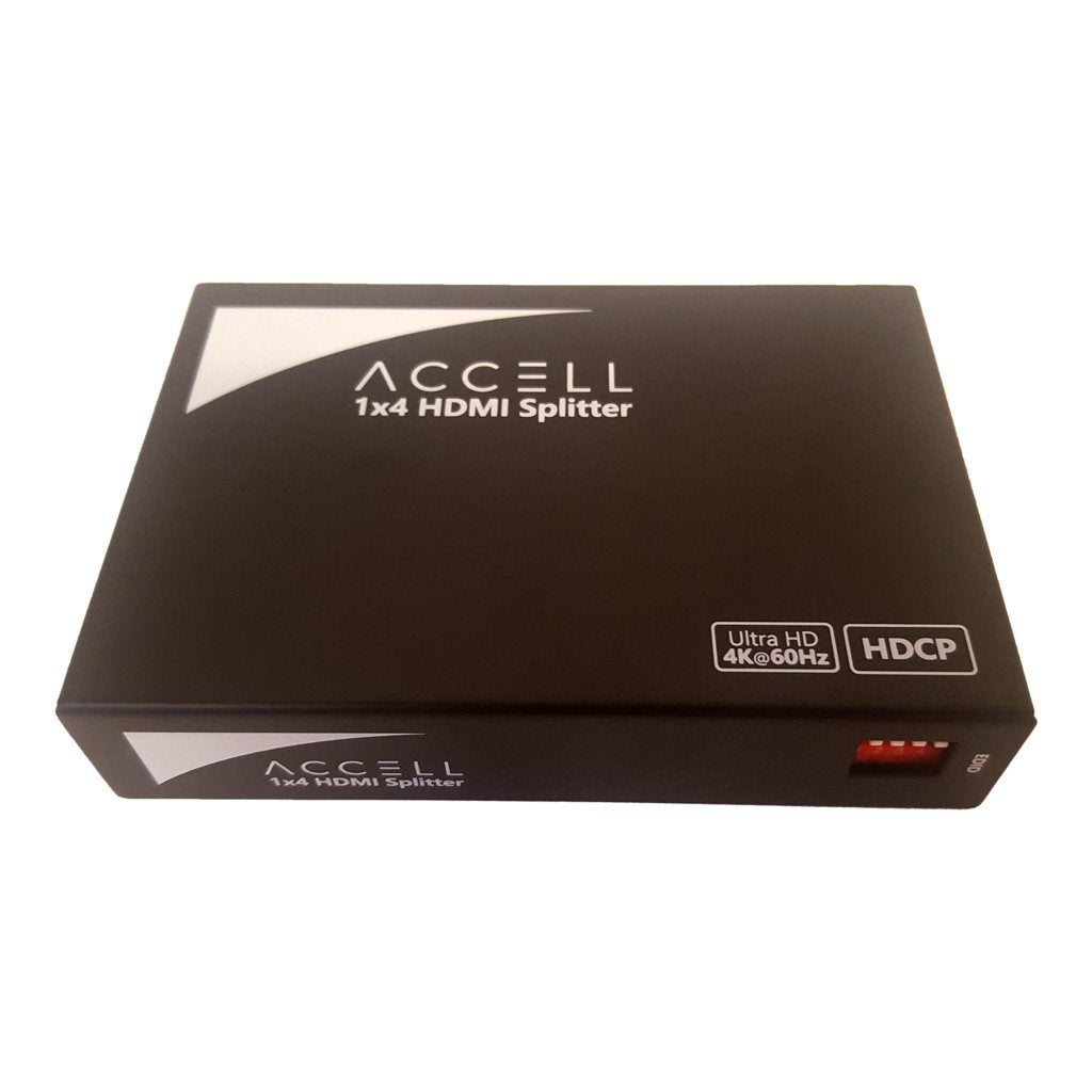 Accell K078C-009B 1x4 HDMI Splitter - HDMI 2.0, Supports 4K UHD @ 60Hz
