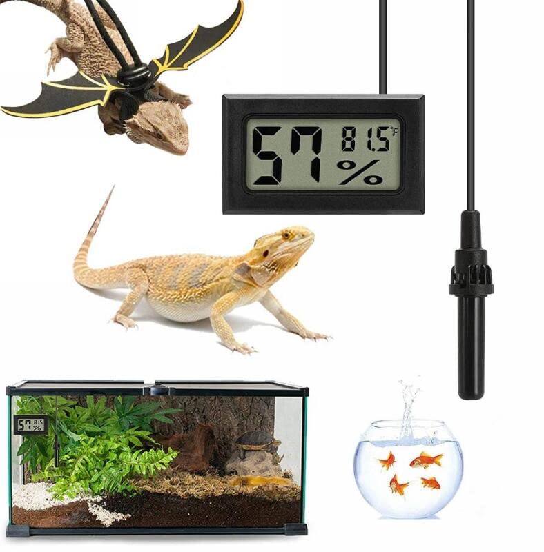 Mini Digital Thermometer, Humidity Meter, Hygrometer, and Hydrometer: Digital Temperature and Humidity Monitor for Reptile Incubator Brooders, Garden, Greenhouse, Fridge, Experiment use