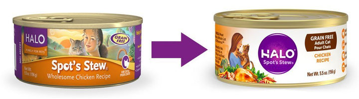 Wet Cat Food Whole Chicken Recipe, Grain Free Wet Cat Pate, Canned Cat Food for Extra Hydration, 5.5 Oz Can (Pack of 12)