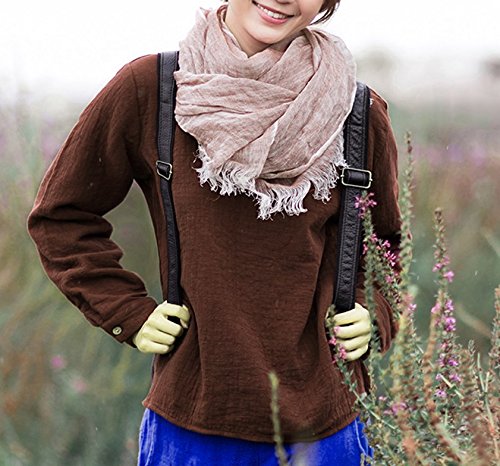 3 Pcs Women Soft Cotton Hemp Scarf Shawl Long Scarves, Travel Sunscreen