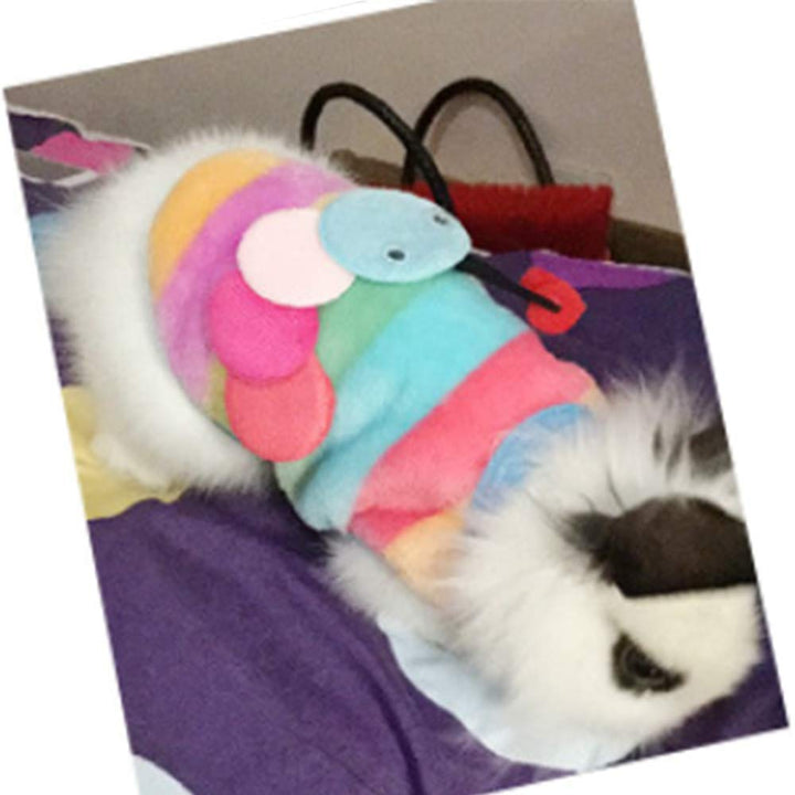 ANIAC Bunny Clothes for Rabbits Warm Kitten Vest Fleece XXXS Dog Shirt Cozy T-Shirt for Bunny Guinea Pig Ferret Puppy Mini Dog and Small Animals (XS, Rainbow)