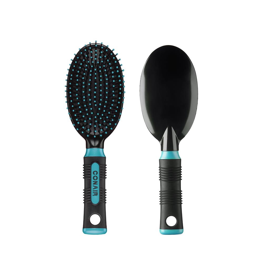 Conair Salon Results Hairbrush - Hair Brush - Cushion Base Hairbrush for All Hair Types - Hairbrush for Men and Women