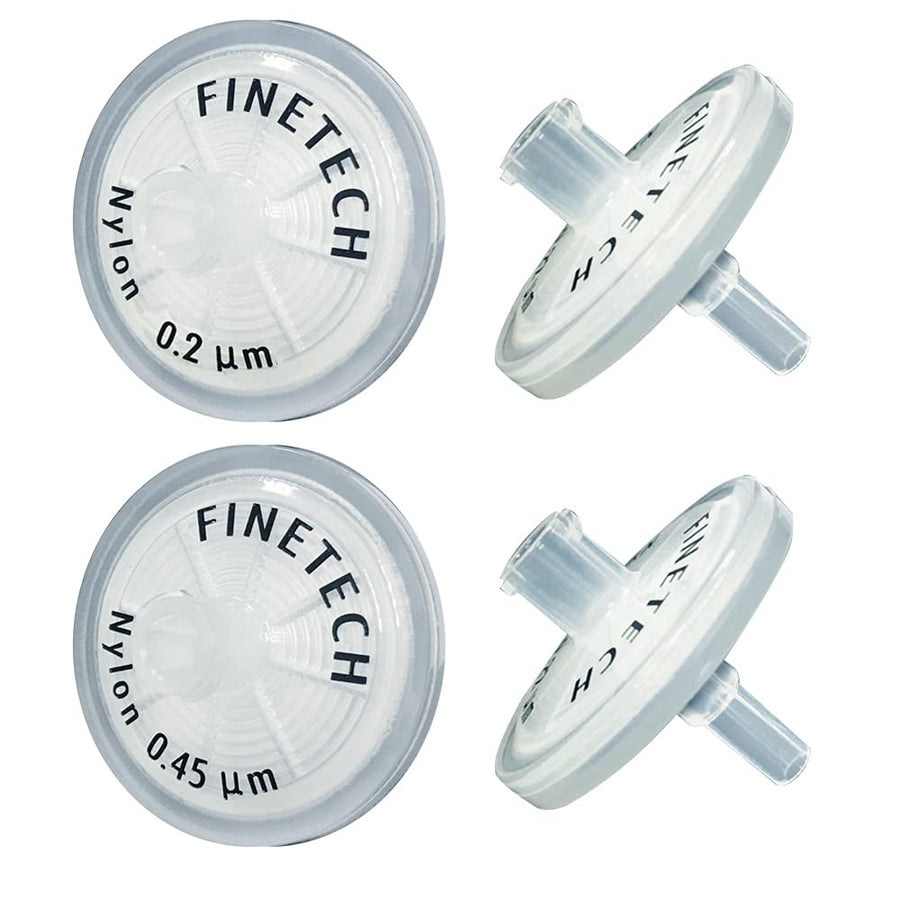 Nylon Syringe Filters 25mm Diameter 0.22µm Pore Size for Laboratory Filtration (Pack of 20) Made in Taiwan (20, Nylon 25mm 0.22um)