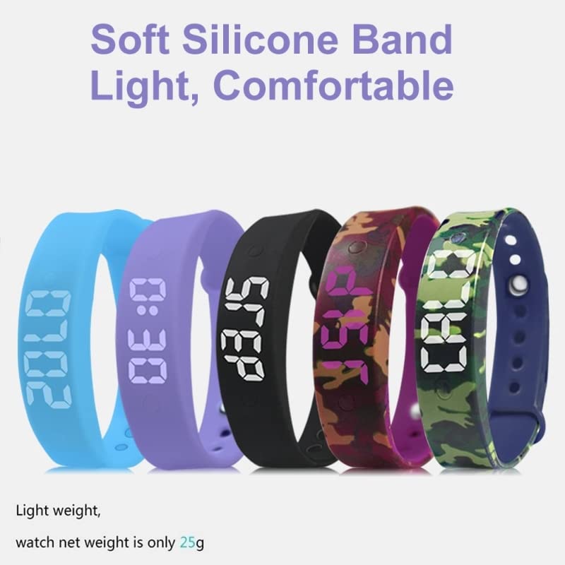 eSeasongear VB150 15 Alarm Vibrating Watch Wristband, Potty Training, Silent Anti-Distraction Focus Attention and Medication Reminder, Sport Timer (Purple)