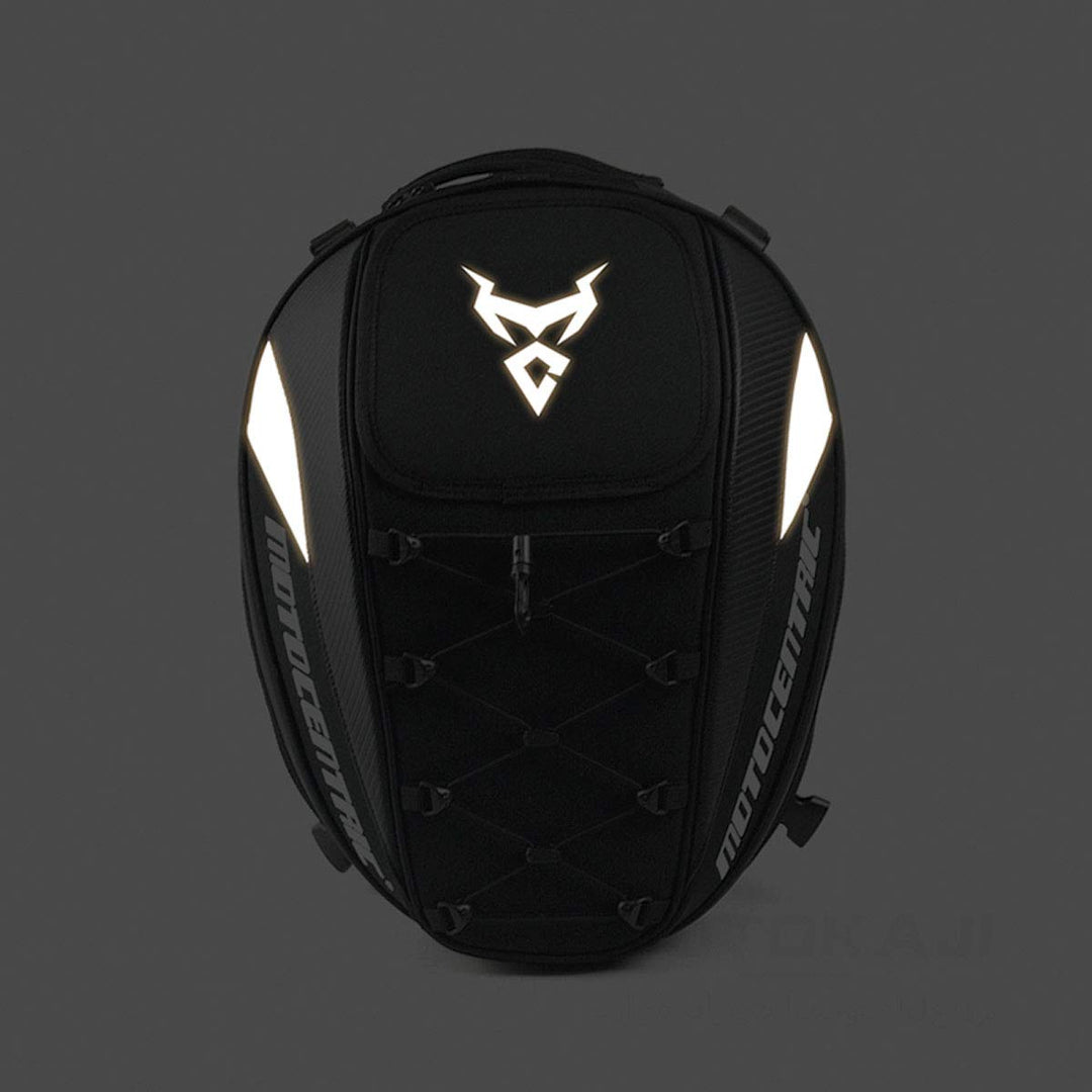 Motorcycle Seat Tail Bag Backpack Dual Use Motorbike Rear Seat Bag Motorcycle Waterproof Helmet Bag (Gray)