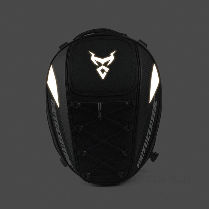 Motorcycle Seat Tail Bag Backpack Dual Use Motorbike Rear Seat Bag Motorcycle Waterproof Helmet Bag (Gray)