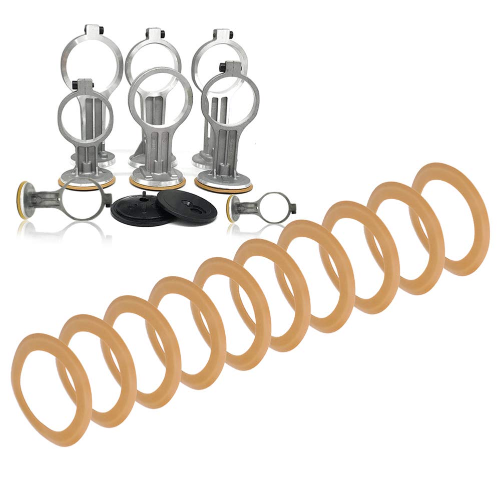 10PCs Rubber Piston Ring, Air Compressor Compression Piston Ring, Seals Rubber O-Ring Kit, Insulated Pump Accessories for 550w OilFree Silent Air Compressor