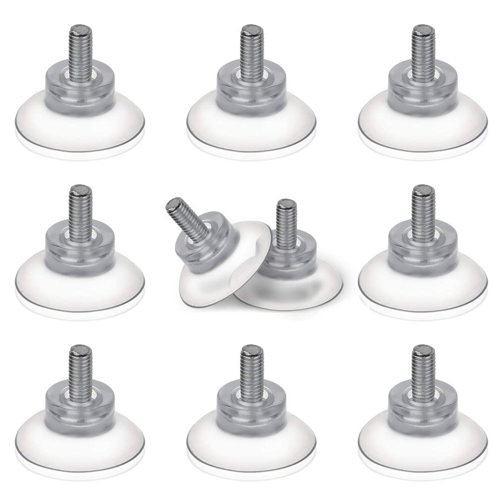 10 PCS Rubber Strong Suction Cup Replacements for Glass Table Tops with M6 Screw