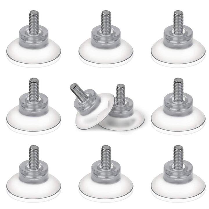 10 PCS Rubber Strong Suction Cup Replacements for Glass Table Tops with M6 Screw