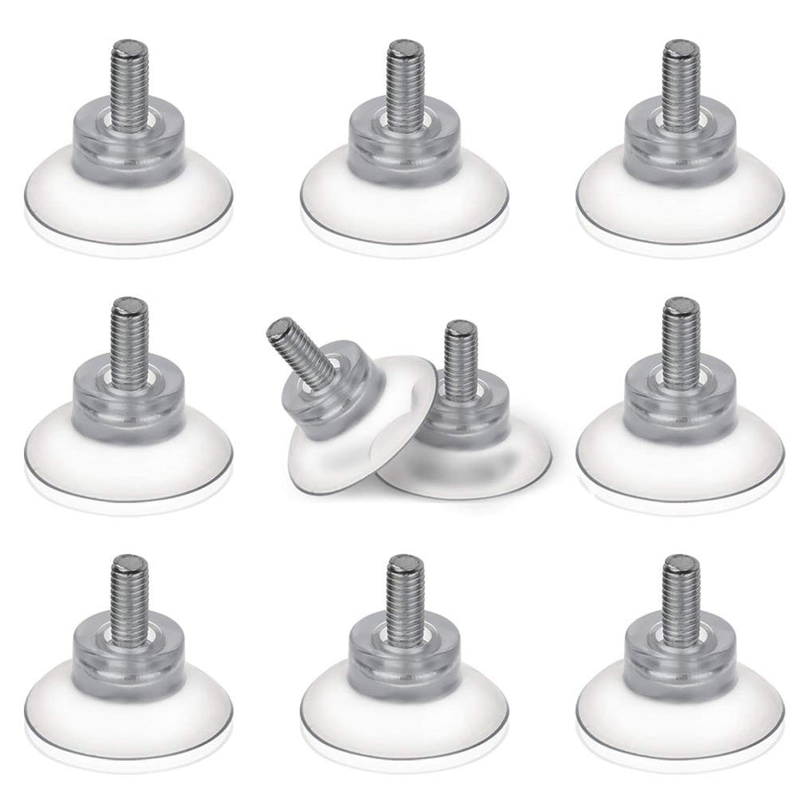 10 PCS Rubber Strong Suction Cup Replacements for Glass Table Tops with M6 Screw
