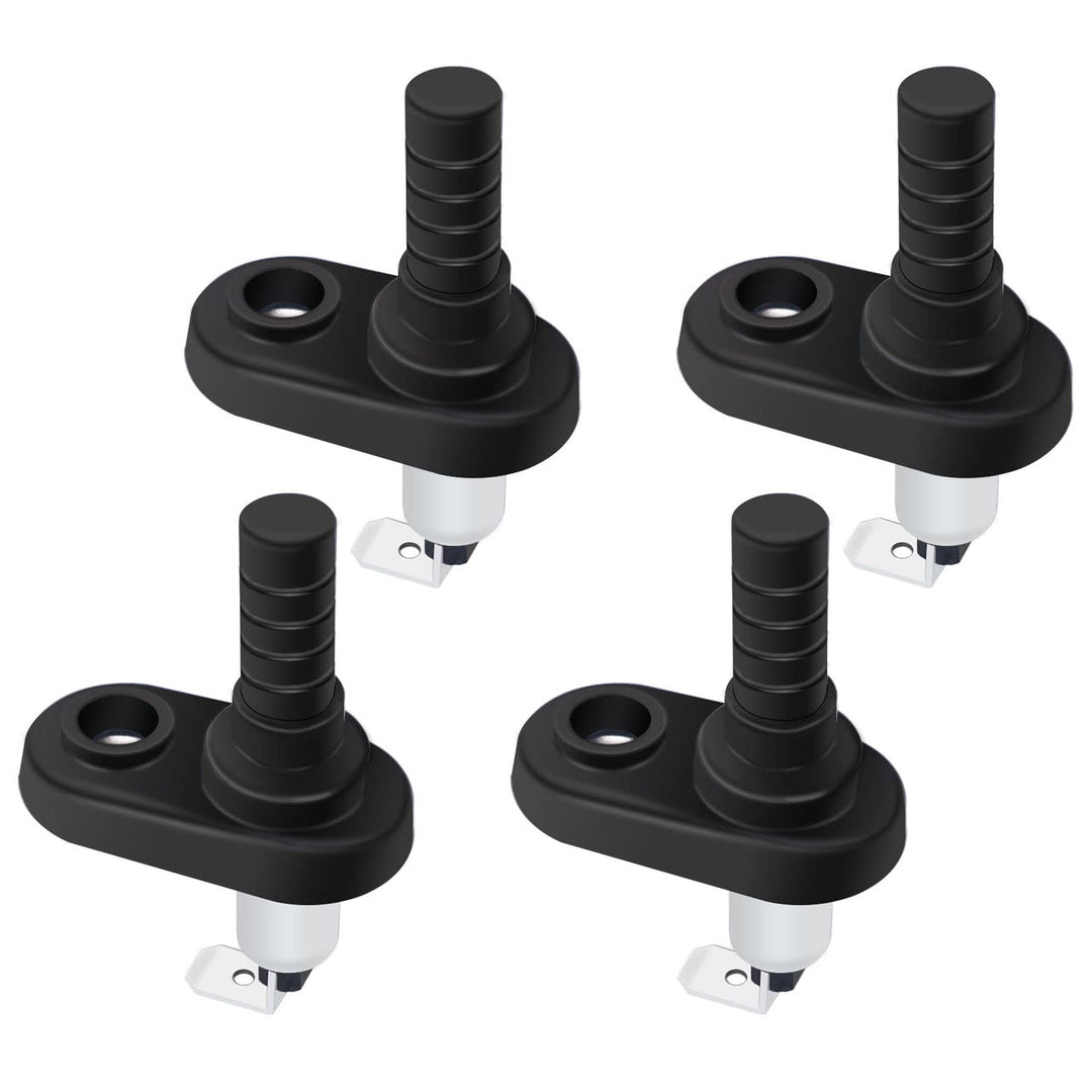4Pcs 12V Mount Pin Switch Momentary Nickel Plated Universal Door Jamb Flange Light Hood Mount Switch with Rubber Boot for Car Boat K-025-L