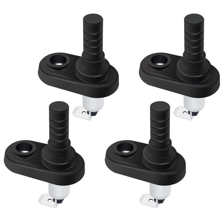 4Pcs 12V Mount Pin Switch Momentary Nickel Plated Universal Door Jamb Flange Light Hood Mount Switch with Rubber Boot for Car Boat K-025-L