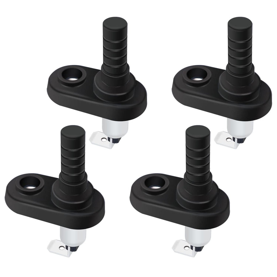 4Pcs 12V Mount Pin Switch Momentary Nickel Plated Universal Door Jamb Flange Light Hood Mount Switch with Rubber Boot for Car Boat K-025-L