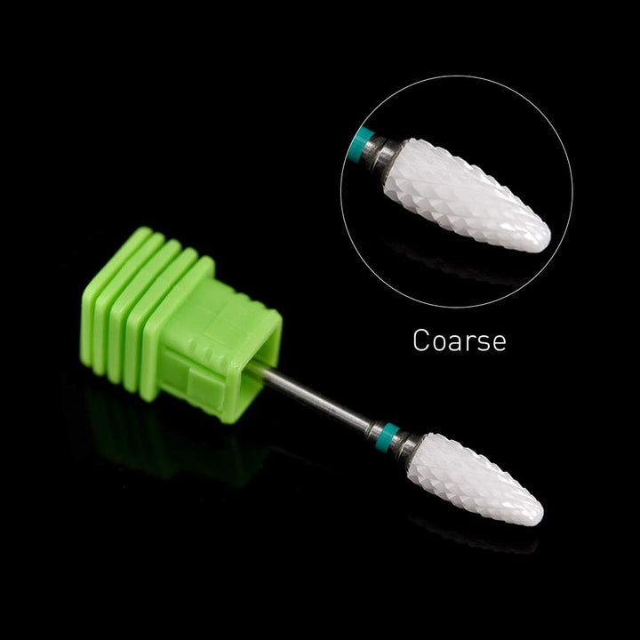Professional Medium Flame Cuspidal Nail Drill Bit Polish Tools Ceramics Grinding Stone Head Electric Nail Drill Nail Art Machine