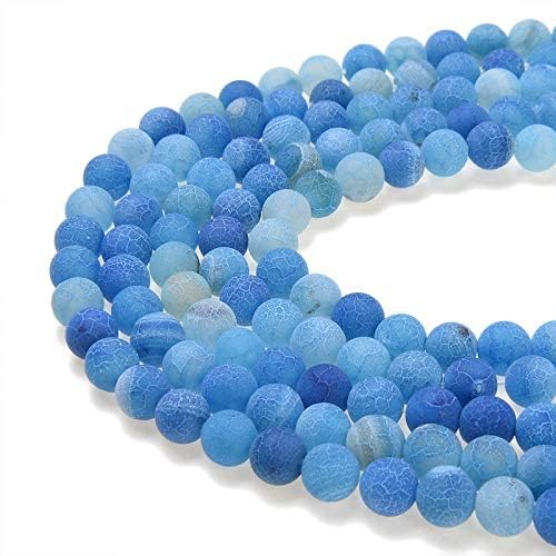Natural Gemstone Loose Beads Matte Approxi 15.5 inch DIY Bracelet Necklace for Jewelry Making (10mm, B07JFMWHGV)