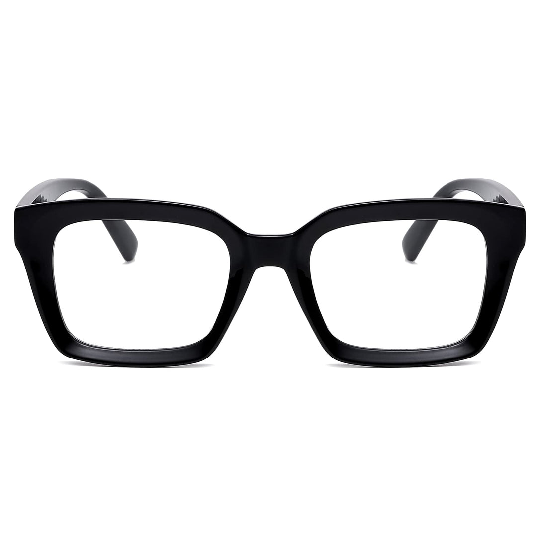 EYLRIM Classic Thick Square Frame Clear Lens Glasses fo