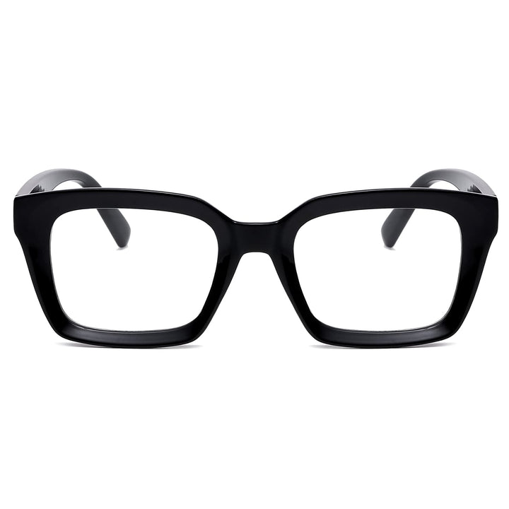 EYLRIM Classic Thick Square Frame Clear Lens Glasses fo