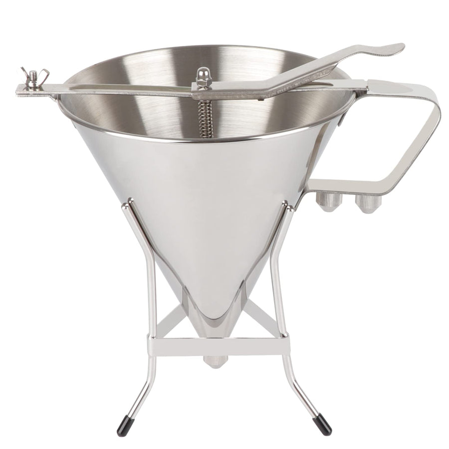 Confectionery Funnel, Stainless Steel Funnel with Stand and 3 Nozzles Commercial Grade Cake Decorating Tool Batter Funnels Precise Dispensing and Filling for Home Kitchen, Cake Cupcake Baked Use