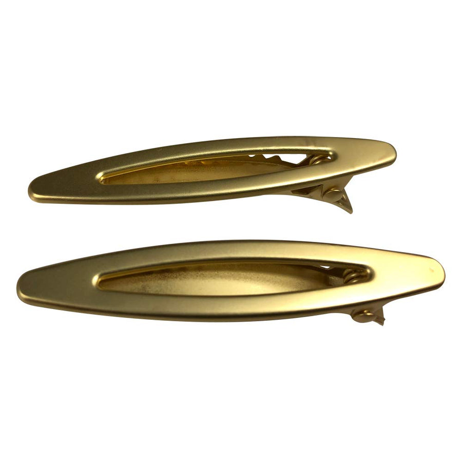 Simple Metal Hair Clips Duckbill Clips Hair Barrettes with Teeth Alligator Hair Pins Hair Slide Stylish for Women Girl Gold or Silver Hair Jewelry Accessories Stocking Stuffer (Gold)