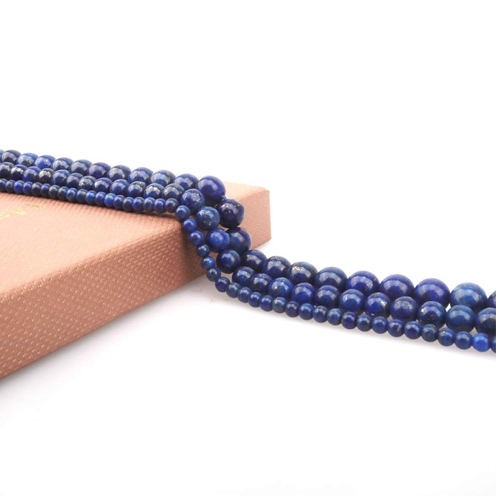 10mm Natural Lapis Lazuli Stone Round Loose Stone Beads for Jewelry Making DIY Crafts Design 1 Strand 15 APPR.34-36pcs