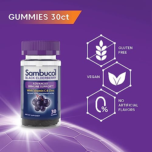 Sambucol Black Elderberry Gummies - Elderberry with Zin