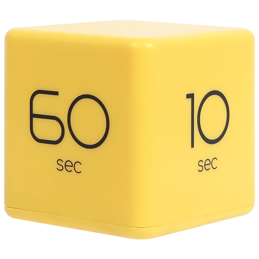 Cube Timer (Yellow), Time Management, Kitchen Timer Kids Timer Workout Timer, Timer for Studying, Cooking, 10, 20, 30, 60 sec Timer Setting
