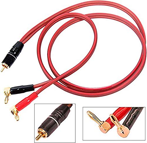 XMSJSIY Banana Plug to RCA Speaker Cable,Speaker Wire R