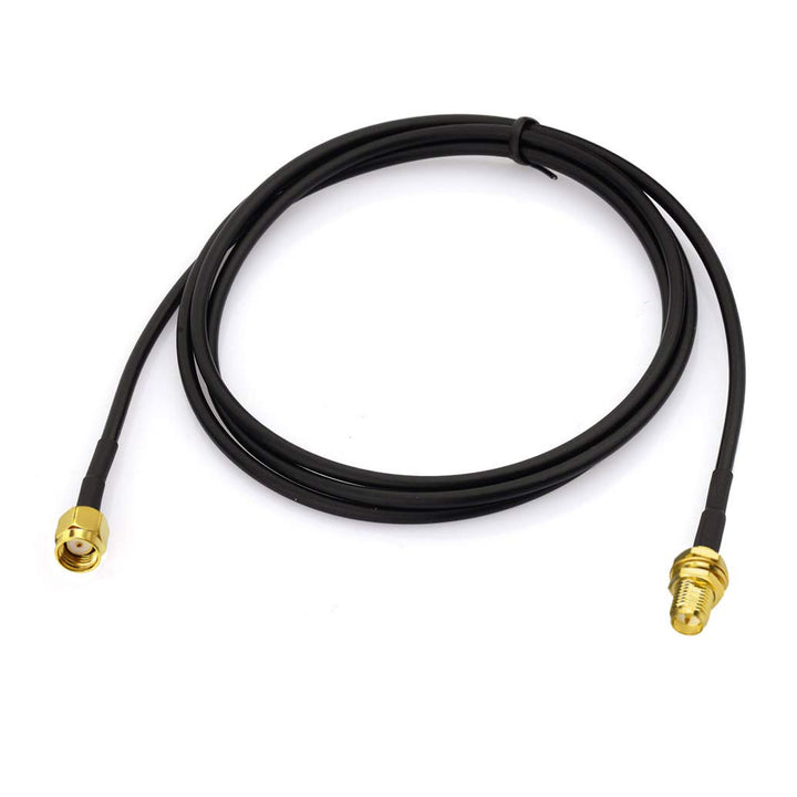 Bingfu RP-SMA Male to RP-SMA Female Bulkhead Mount RG174 WiFi Antenna Extension Coaxial Cable 1m / 3 feet (2-Pack) for WiFi Router Security Camera Wireless Mini PCI Express PCIE Network Card Adapter