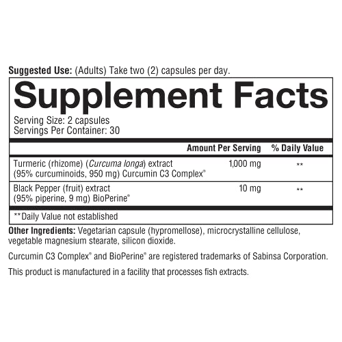 Youtheory Turmeric Extra Strength - 1,000 mg Turmeric S